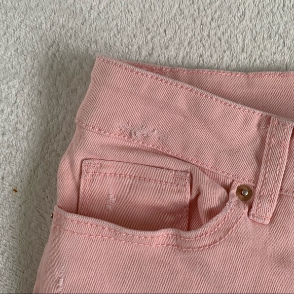 Time & Tru Pink Distressed Bermuda Shorts - Picture 4 of 5
